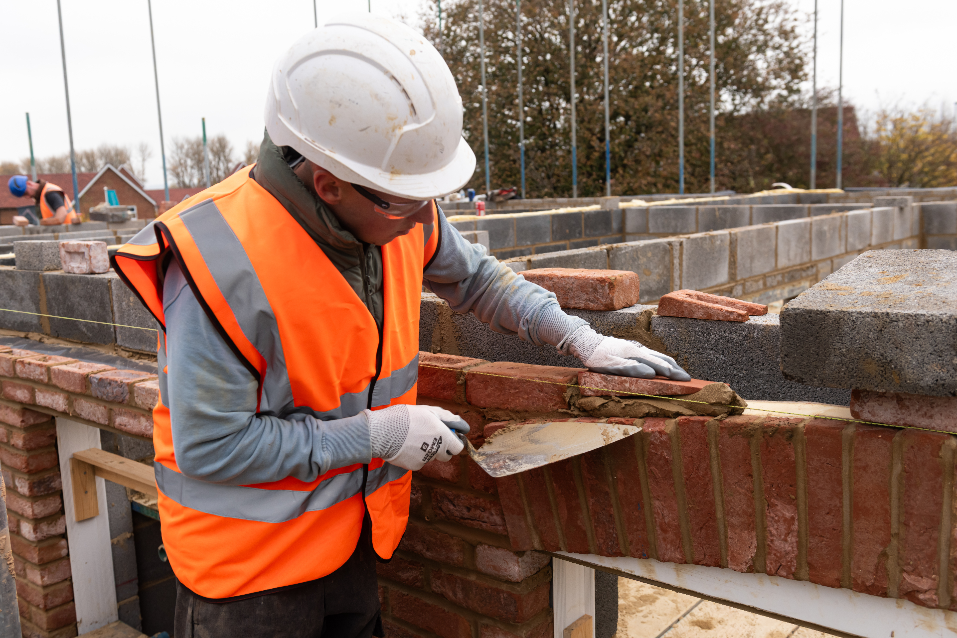 Remix dry mortar silo on a UK housebuilding site